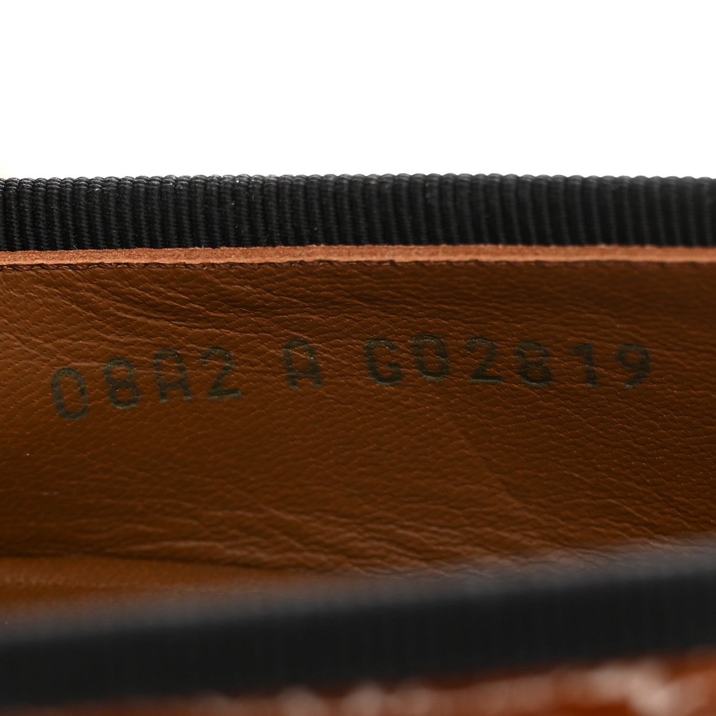 Patent Calfskin CC Cap Toe Ballerina Flats 37.5 Brown Black