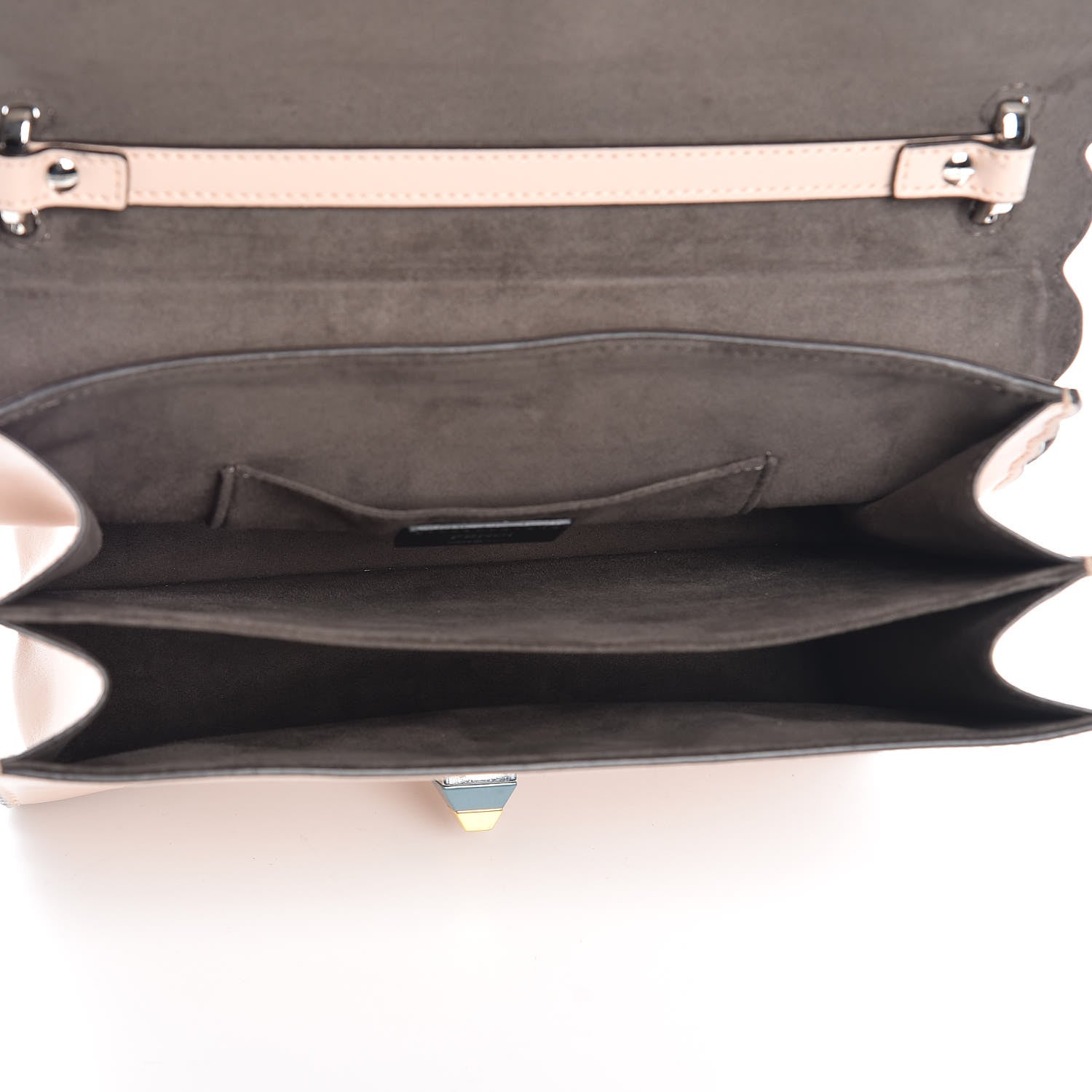 Fendi Vitello Liberty Scalloped Studded Kan I Shoulder Bag Plaster 5 of 7