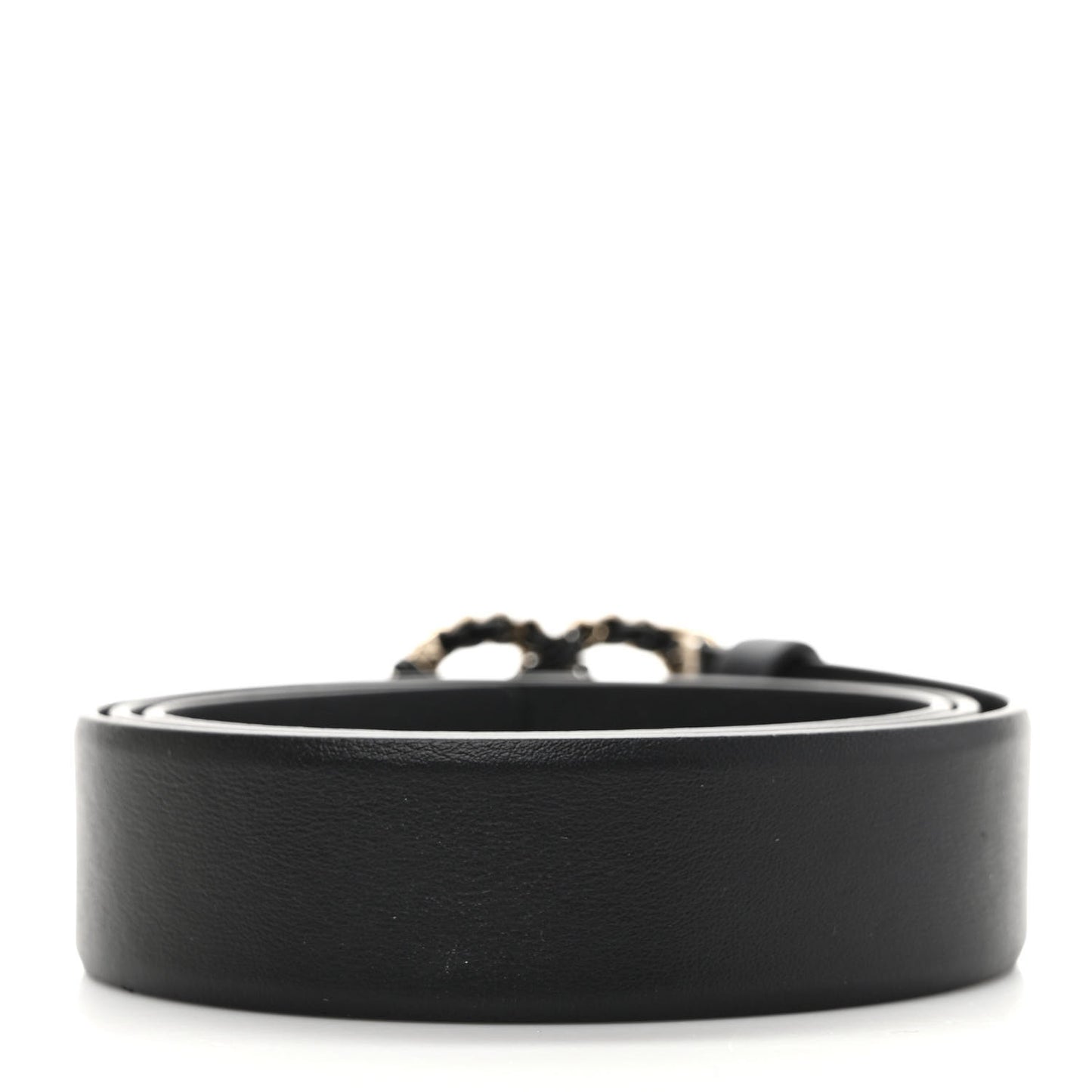Calfskin CC Chain Belt 85 34 Black