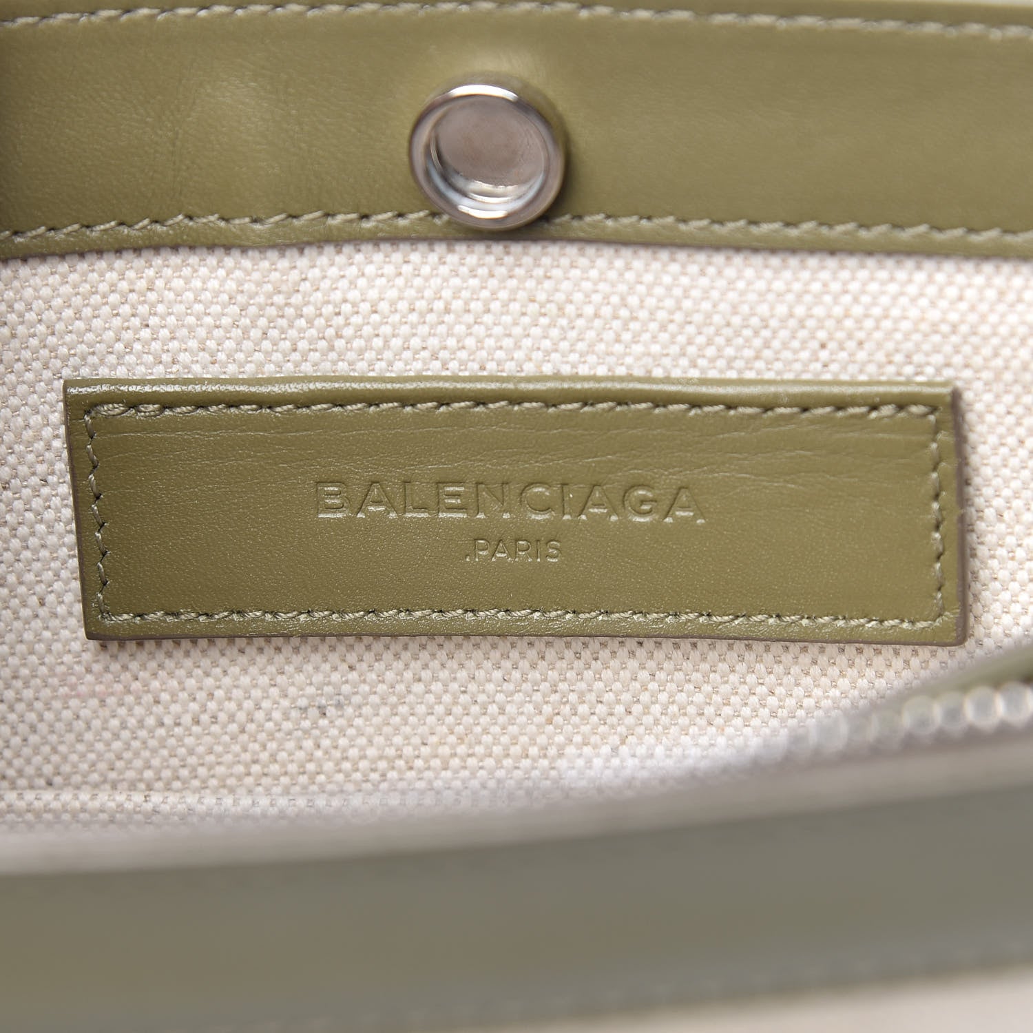 Balenciaga Cotton Canvas Pochette Crossbody Bag Vert Militaire 7 of 21