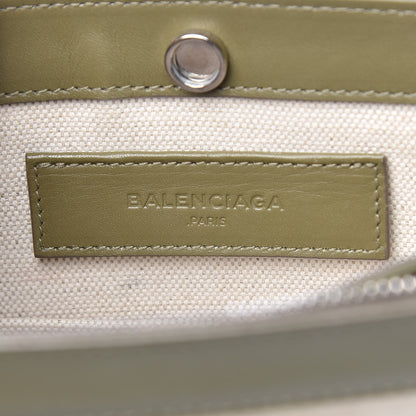 Balenciaga Cotton Canvas Pochette Crossbody Bag Vert Militaire 7 of 21