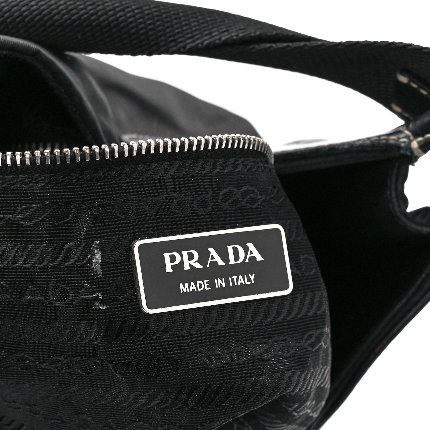 Prada Tessuto Light Nylon Shoulder Bag Black 6 of 12