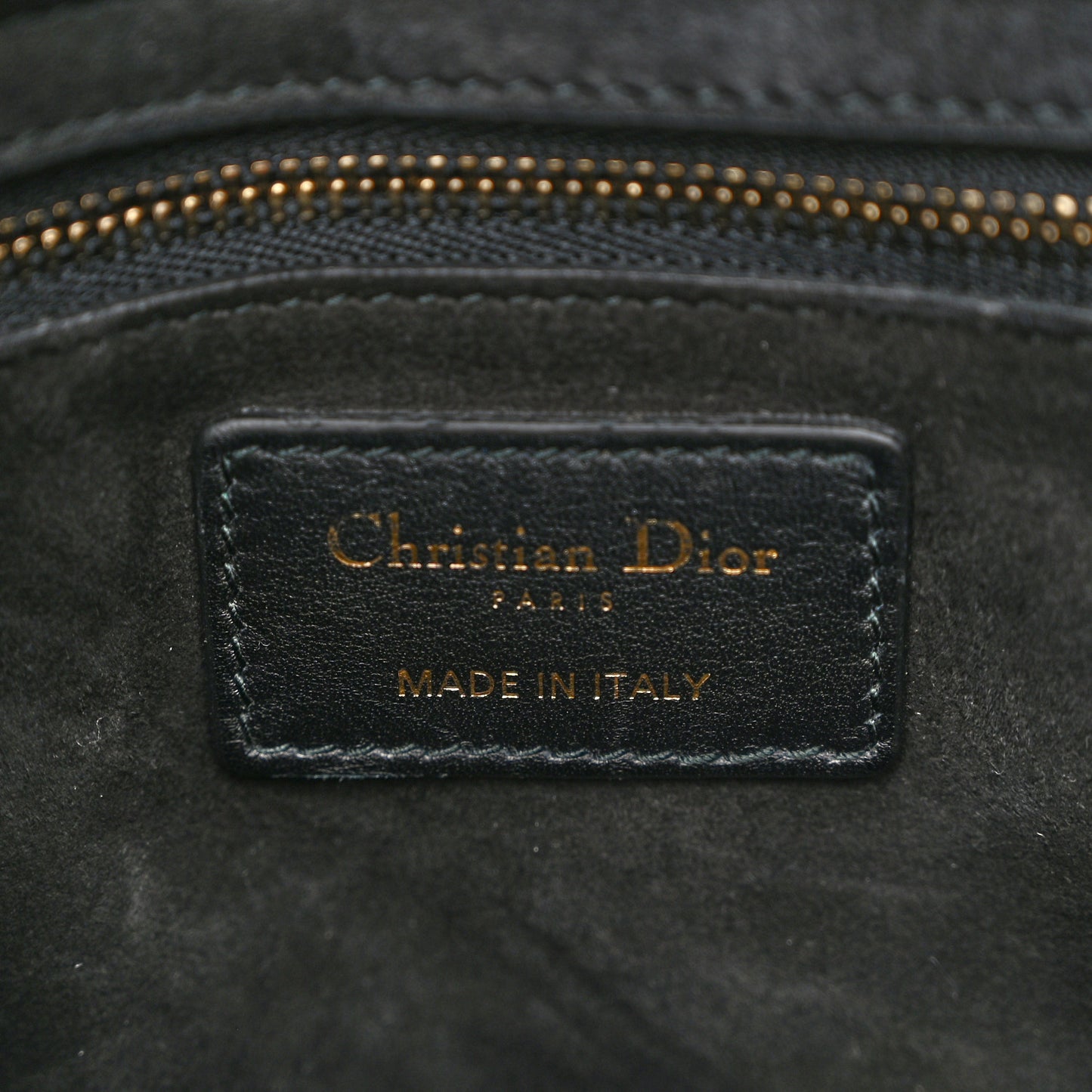 Calfskin Cannage Studded Medium Supple Lady Dior Black