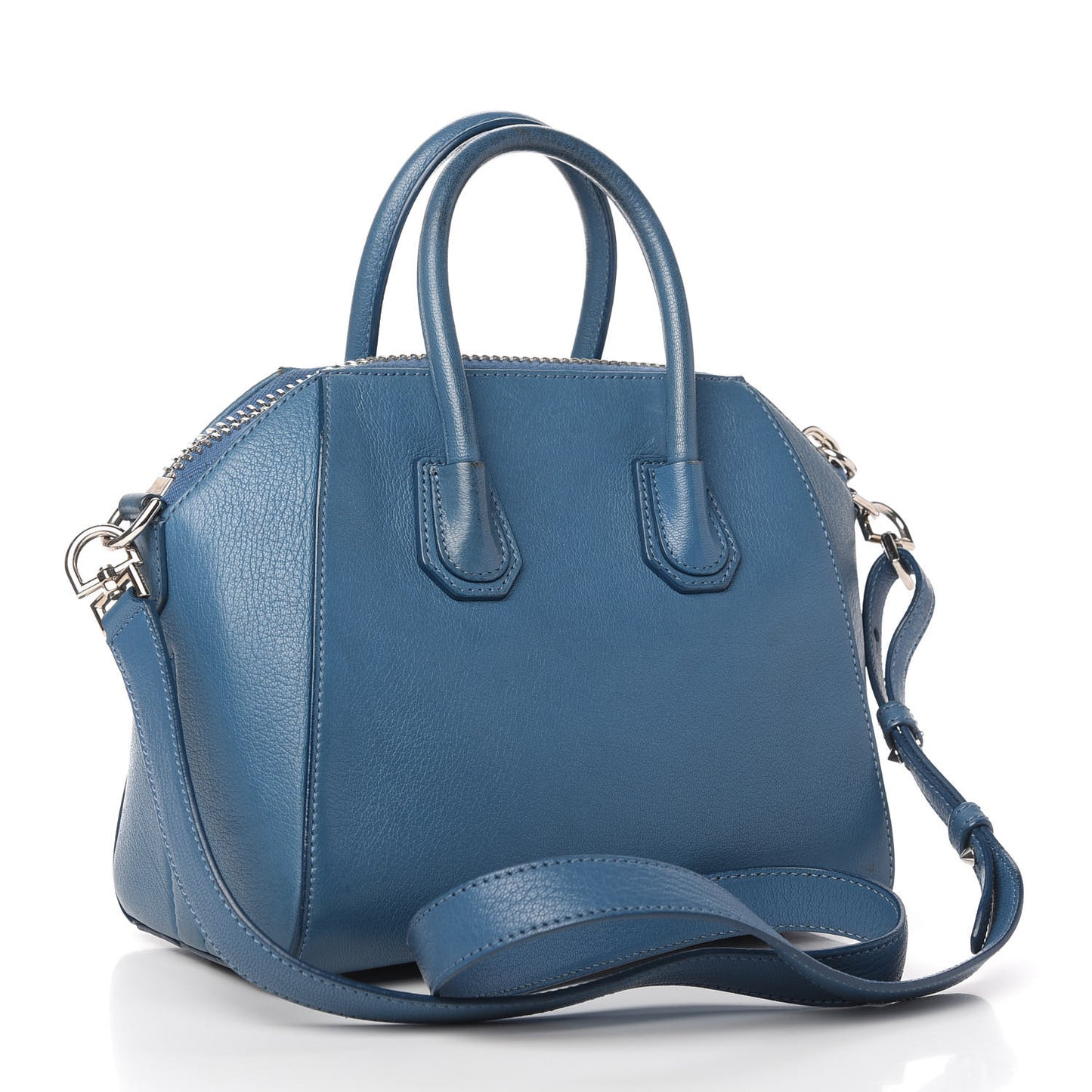 Sugar Goatskin Mini Antigona Medium Blue