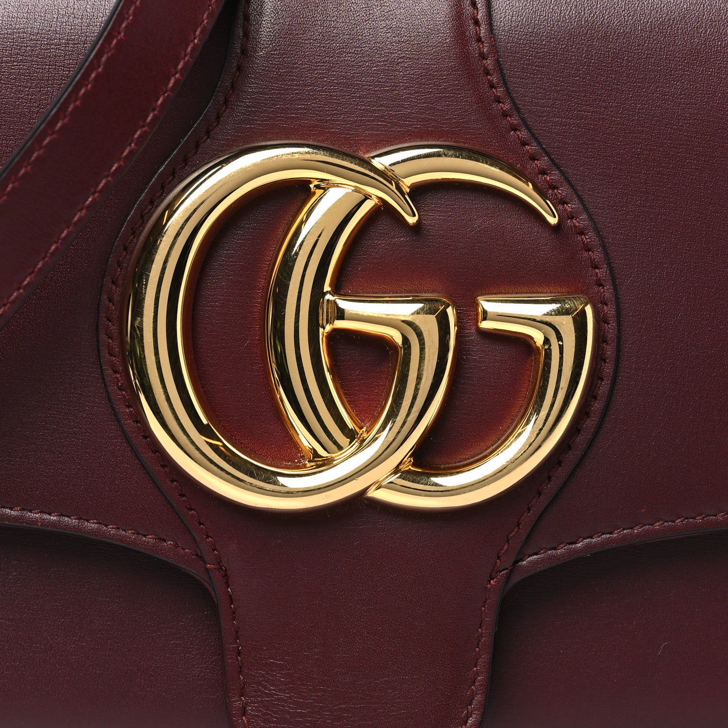 Gucci Vitello Palmellato Lux Small Arli Flap Shoulder Bag Vintage Bordeaux 8 of 12