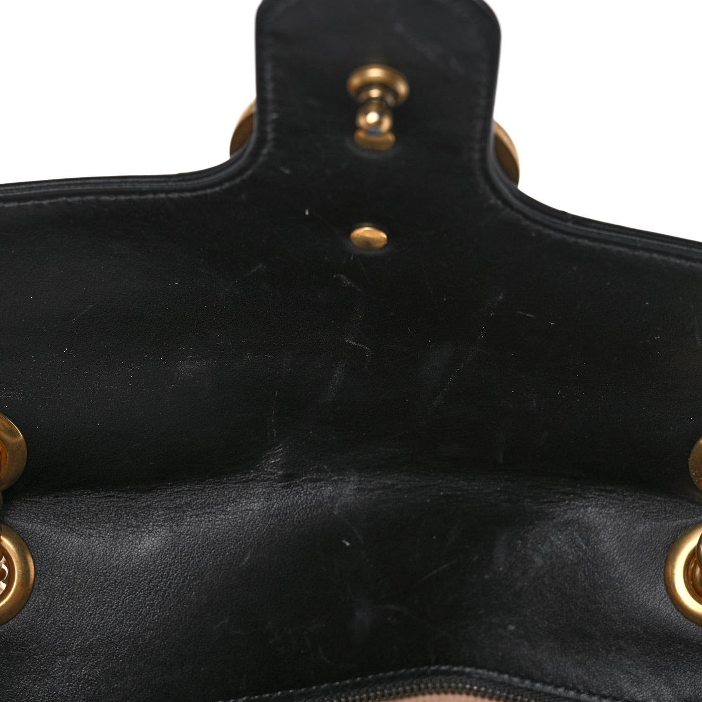 Calfskin Matelasse Small GG Marmont Shoulder Bag Black