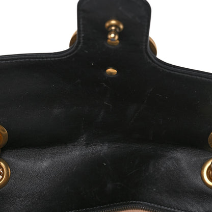 Gucci Calfskin Matelasse Small GG Marmont Shoulder Bag Black 11 of 12