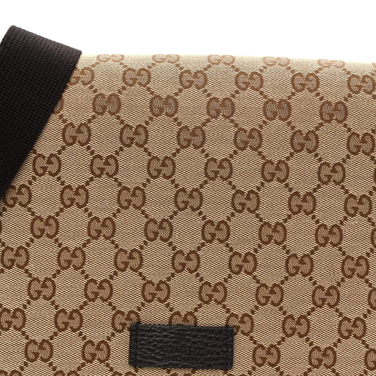 Gucci Monogram Flap Messenger Bag Beige Dark Brown Beige Dark Brown 8 of 11