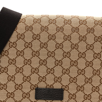 Gucci Monogram Flap Messenger Bag Beige Dark Brown Beige Dark Brown 8 of 11