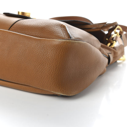 Chloe Grained Lambskin Medium Lexa Shoulder Bag Mustard Brown 8 of 10
