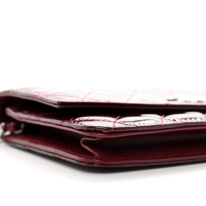 Chanel Patent Quilted Brilliant Wallet On Chain WOC Red 9 of 11