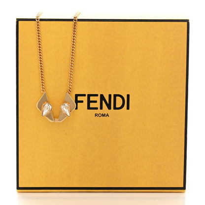 Fendi Metal Monster Eye Necklace Gold 6 of 6