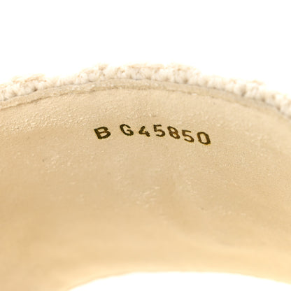 Chanel Wool Alpaca Chain CC Slide Sandals 38 Ivory 9 of 10