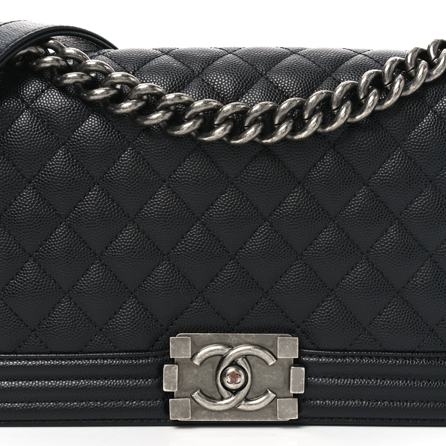 Chanel Caviar Quilted Medium Boy Flap Black 8 of 10