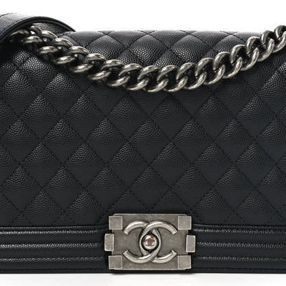 Chanel Caviar Quilted Medium Boy Flap Black 8 of 10