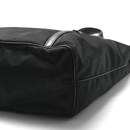 Prada Tessuto Nylon Calfskin Shopping Tote Black 8 of 8