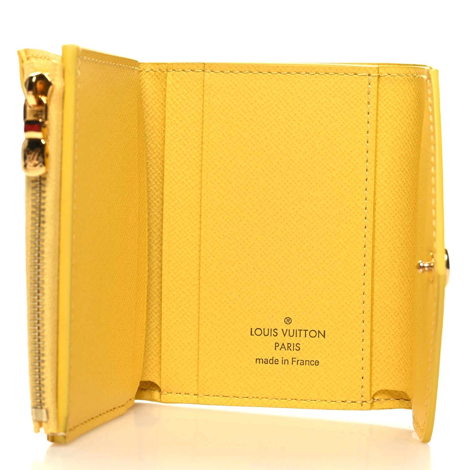 Louis Vuitton Damier Azur Zoe Wallet Jaune Pale 5 of 9