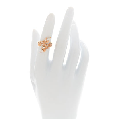 Tiffany 18K Rose Gold Diamond Victoria Vine Bypass Ring 49 4.75 2 of 5