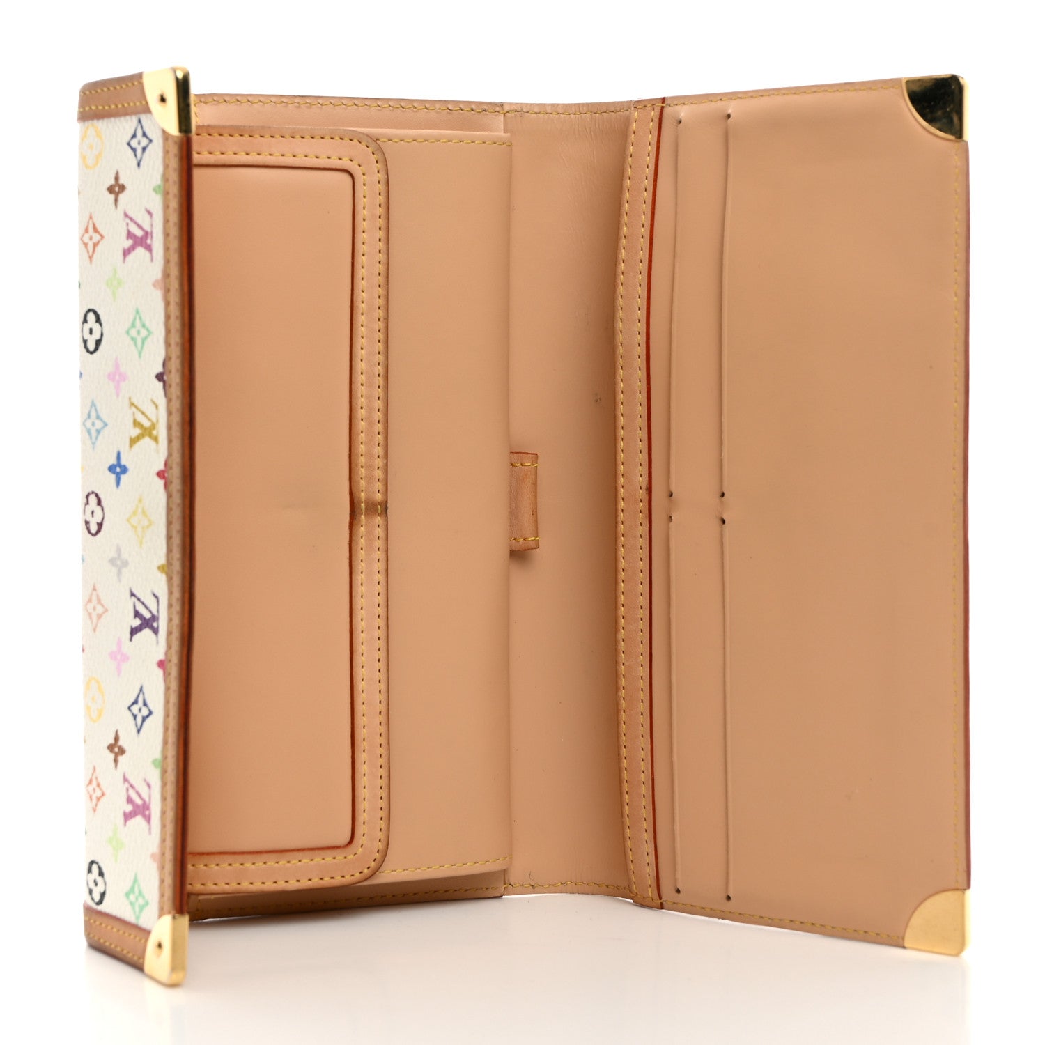 Louis Vuitton Monogram Multicolor Porte Tresor International Wallet White 5 of 11