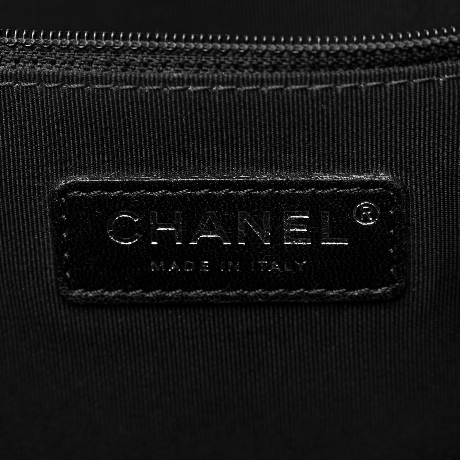 Chanel Wool Felt Calfskin Large Deauville Tote White Black 6 of 13
