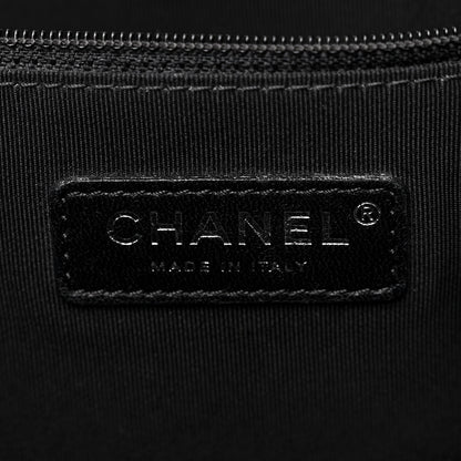 Chanel Wool Felt Calfskin Large Deauville Tote White Black 6 of 13