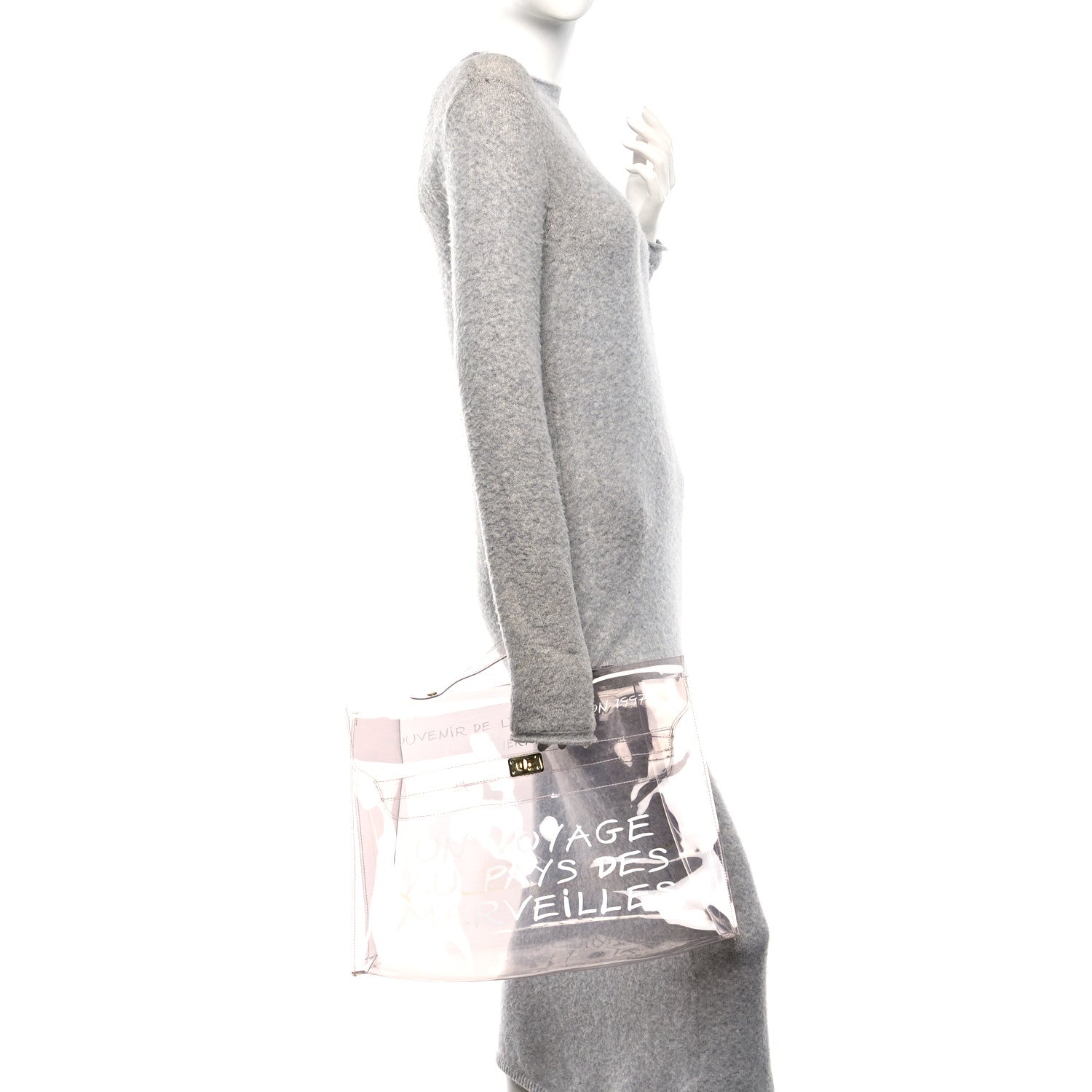 Hermes Vinyl Souvenir De L'Exposition Kelly Transparent 2 of 10