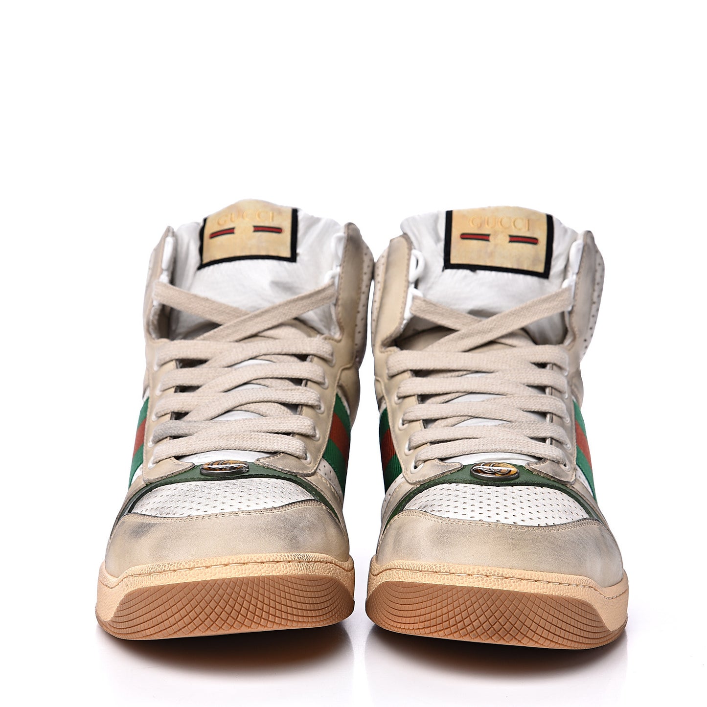 Nubuck Web Mens Screener High Top Sneakers 9 Dusty Milk White Vintage Green