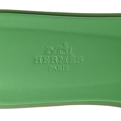 Hermes Epsom Oran Sandals 37 Vert Pomme 7 of 9