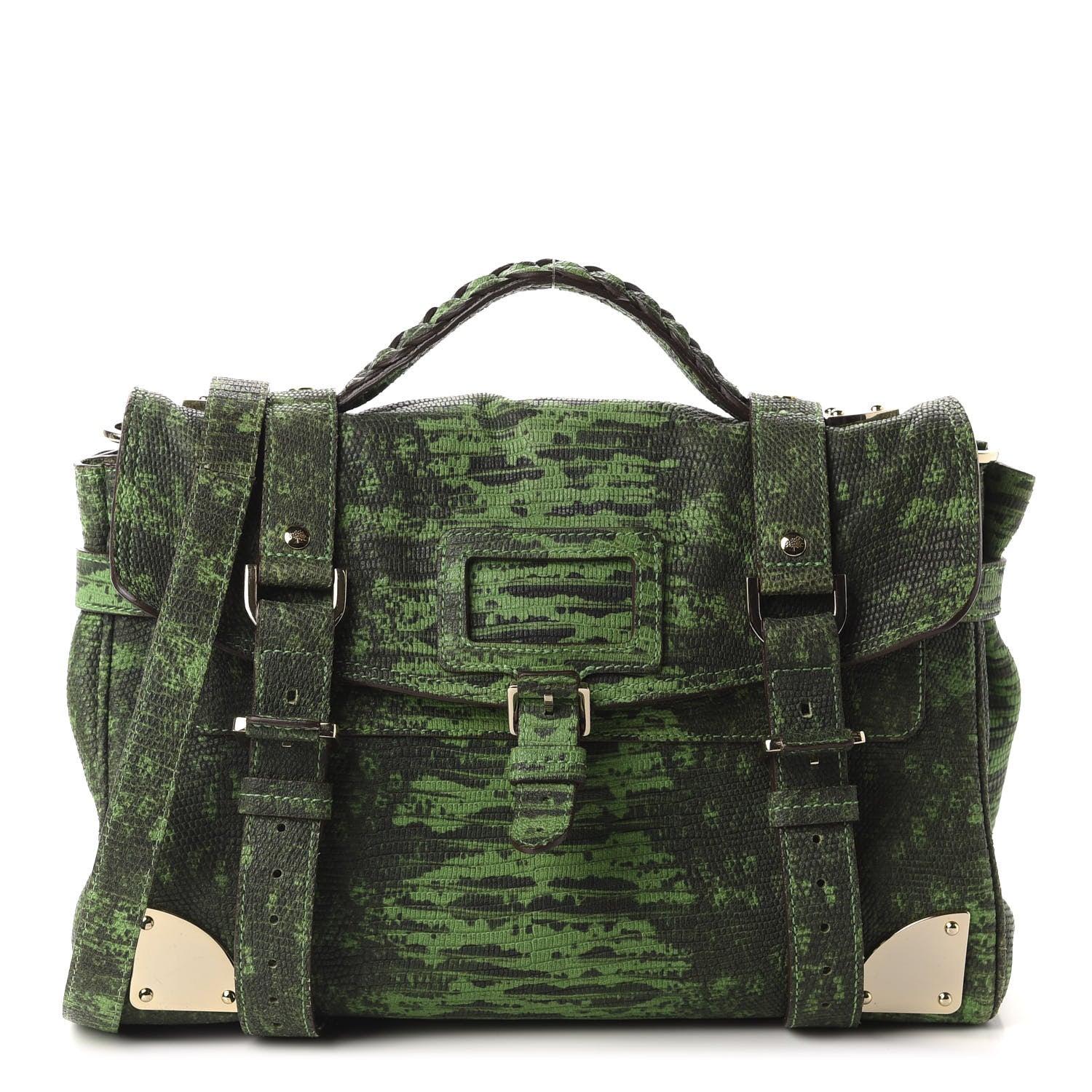 Mulberry Lizard Print Travel Day Grass Green 1 of 9