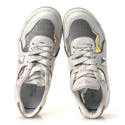 Valentino Garavani Nappa Metallic One Stud Low Top Sneakers 37 White 2 of 14