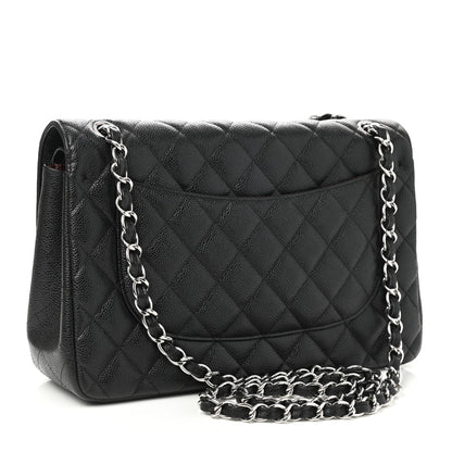 Chanel Caviar Quilted Jumbo Double Flap Black 3 of 11