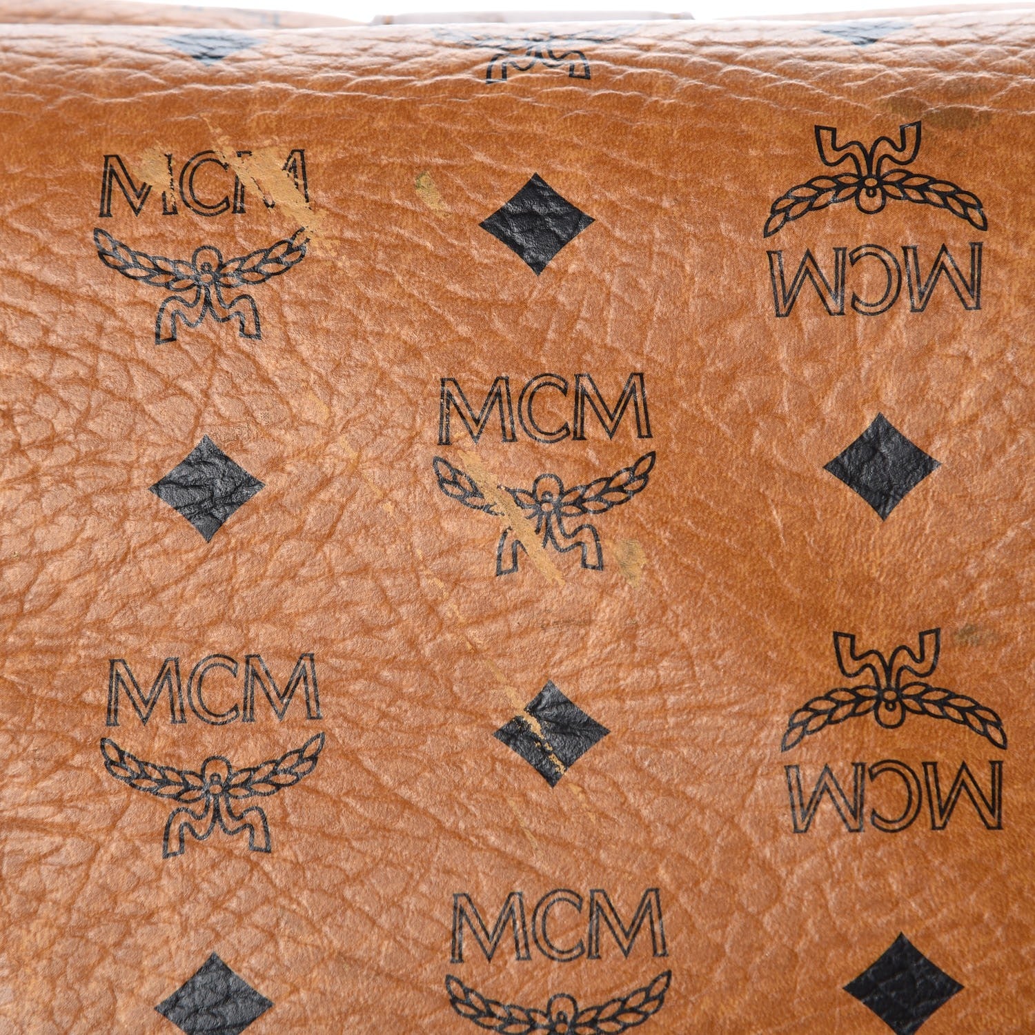 MCM Visetos Liz Reversible Shopper Tote Cognac 14 of 26