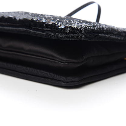 Celine Sequin Small Trio Crossbody Bag Black 8 of 8