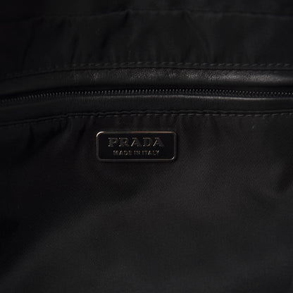 Prada Tessuto Nylon Raso Bear Mini Handle Bag Black 11 of 13