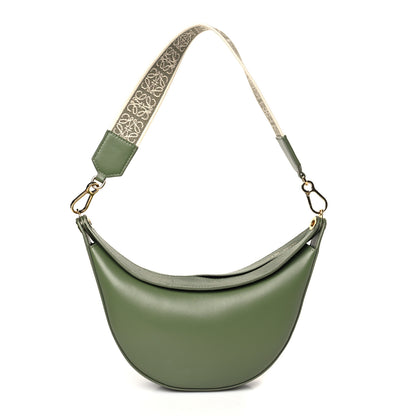 Loewe Satin Calfskin Jacquard Small Luna Bag Avocado Green 1 of 8