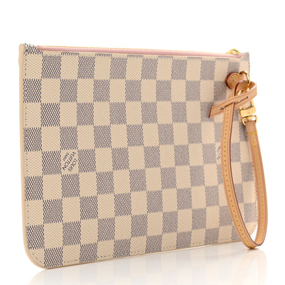 Louis Vuitton Damier Azur Neverfull MM GM Pochette Rose Ballerine 3 of 6