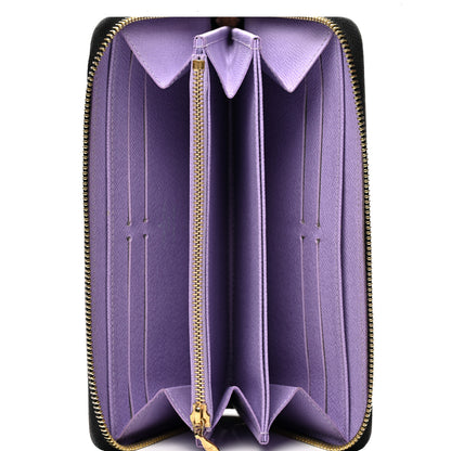 Louis Vuitton Monogram Multicolor Zippy Wallet Black Violet 4 of 6