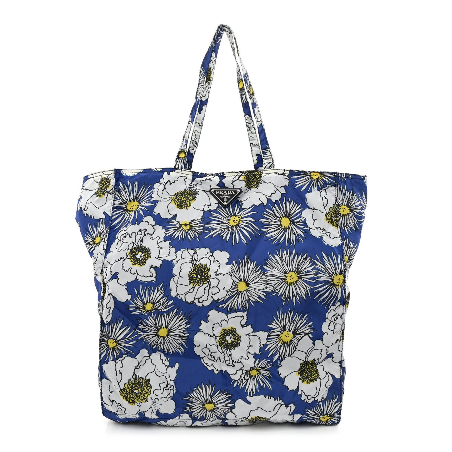 Tessuto Nylon Floral Print BYOBag Shopping Tote Bluette