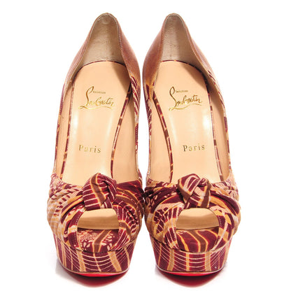 Christian Louboutin Bazin Jenny 150 Platform Pumps 39 Fauve 2 of 6