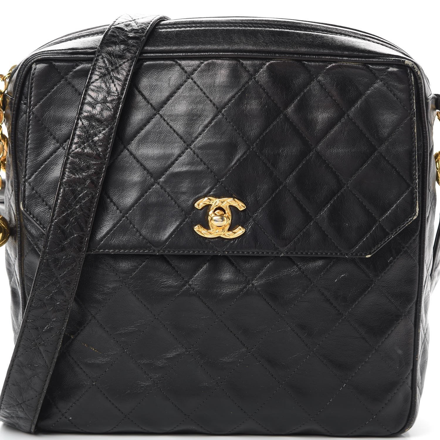 Chanel Lambskin Quilted Flap Shoulder Bag Black 9 of 17