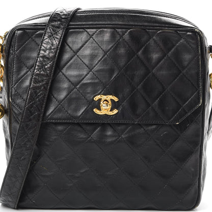 Chanel Lambskin Quilted Flap Shoulder Bag Black 9 of 17