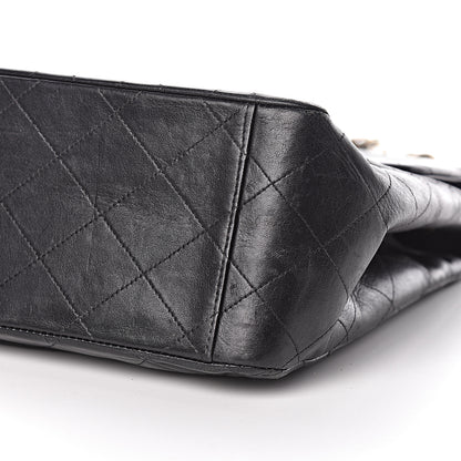 Chanel Lambskin Quilted XL Jumbo Single Flap Black 9 of 11