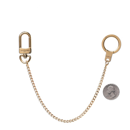 Louis Vuitton Metal Pochette Extender Key Ring Chain Gold 2 of 3