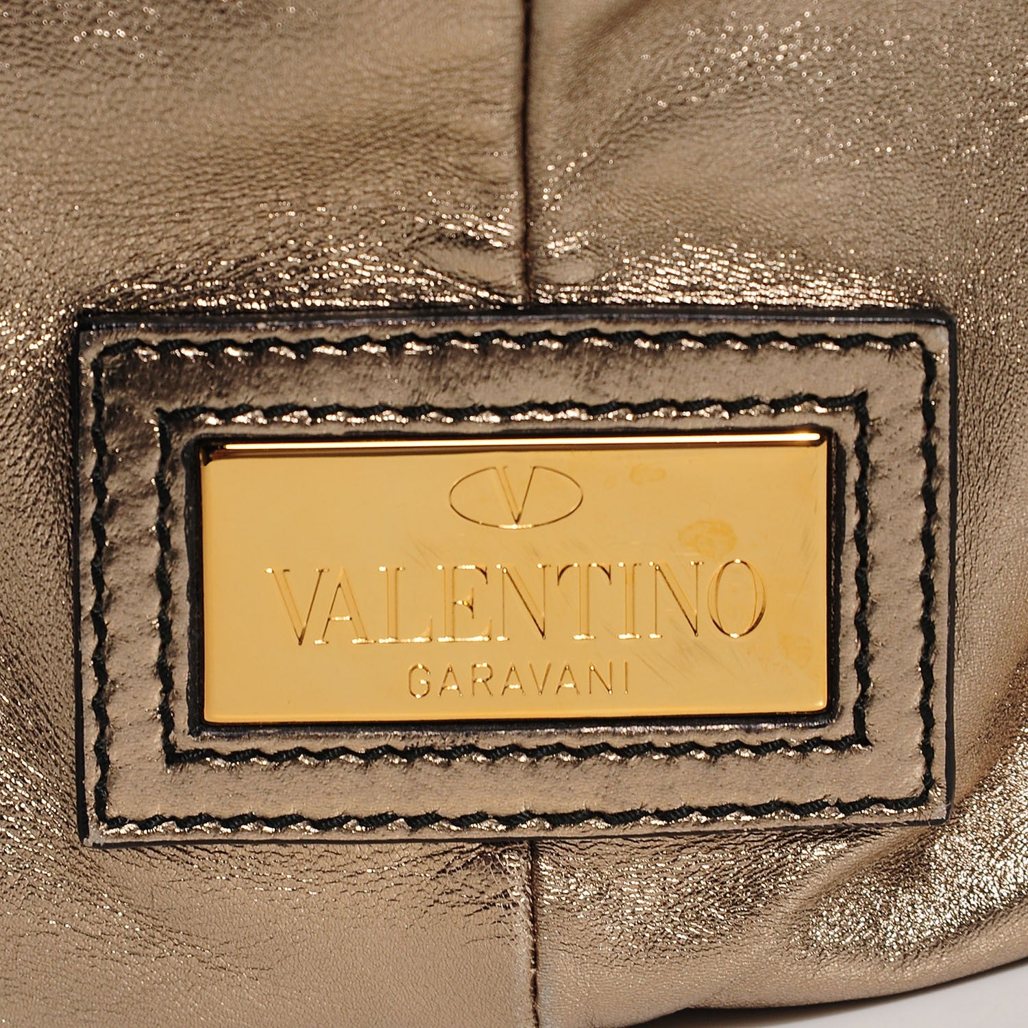 Valentino Garavani Metallic Nappa Large Petale Tote Gold 6 of 8