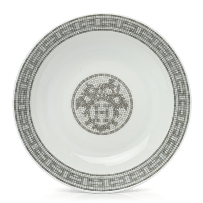 Hermes Porcelain Mosaique Au 24 Cereal Bowl Silver 3 of 8