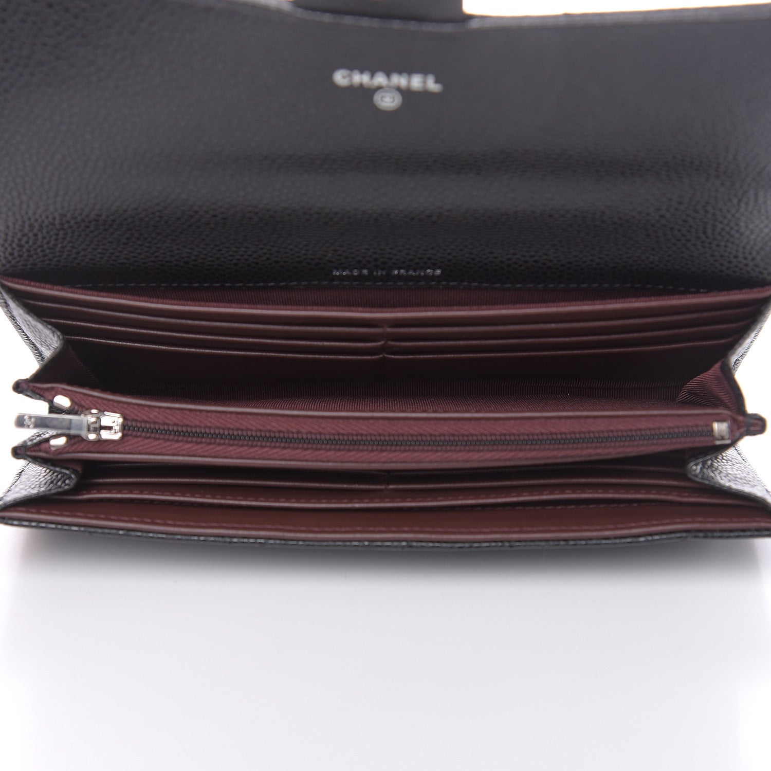 Chanel Caviar Quilted Large Gusset Flap Wallet Black 5 of 9