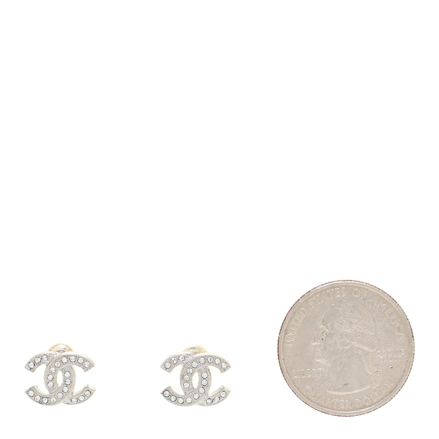 Crystal Timeless CC Earrings Silver