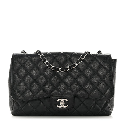 Chanel Caviar Quilted Jumbo Single Flap Black 1 of 18