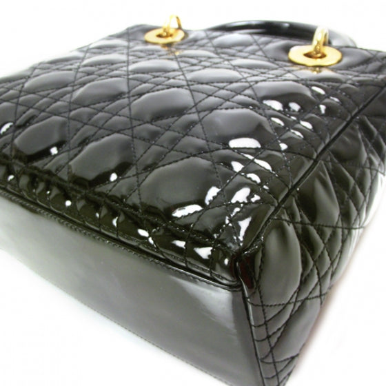 Patent Cannage Lady Dior Black