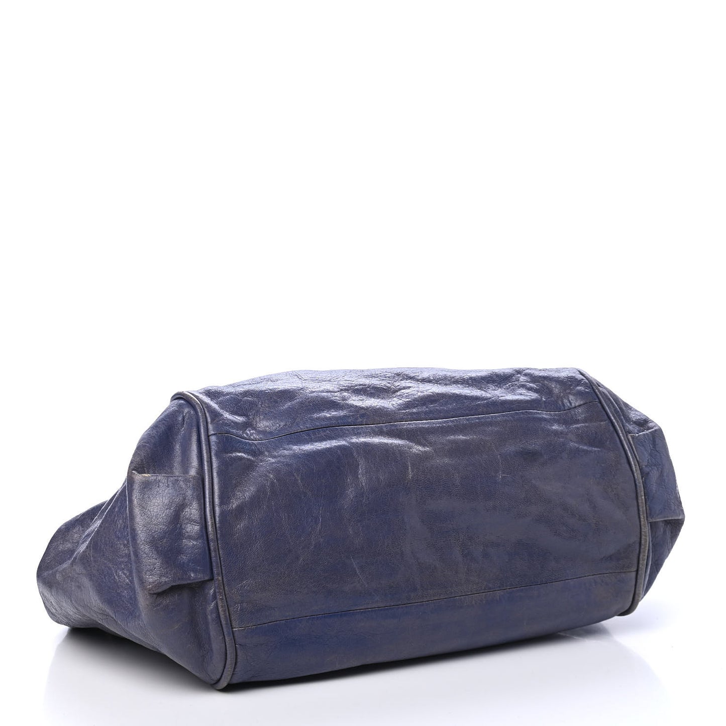 Tumbled Lambskin Medium Ethel Satchel Blue
